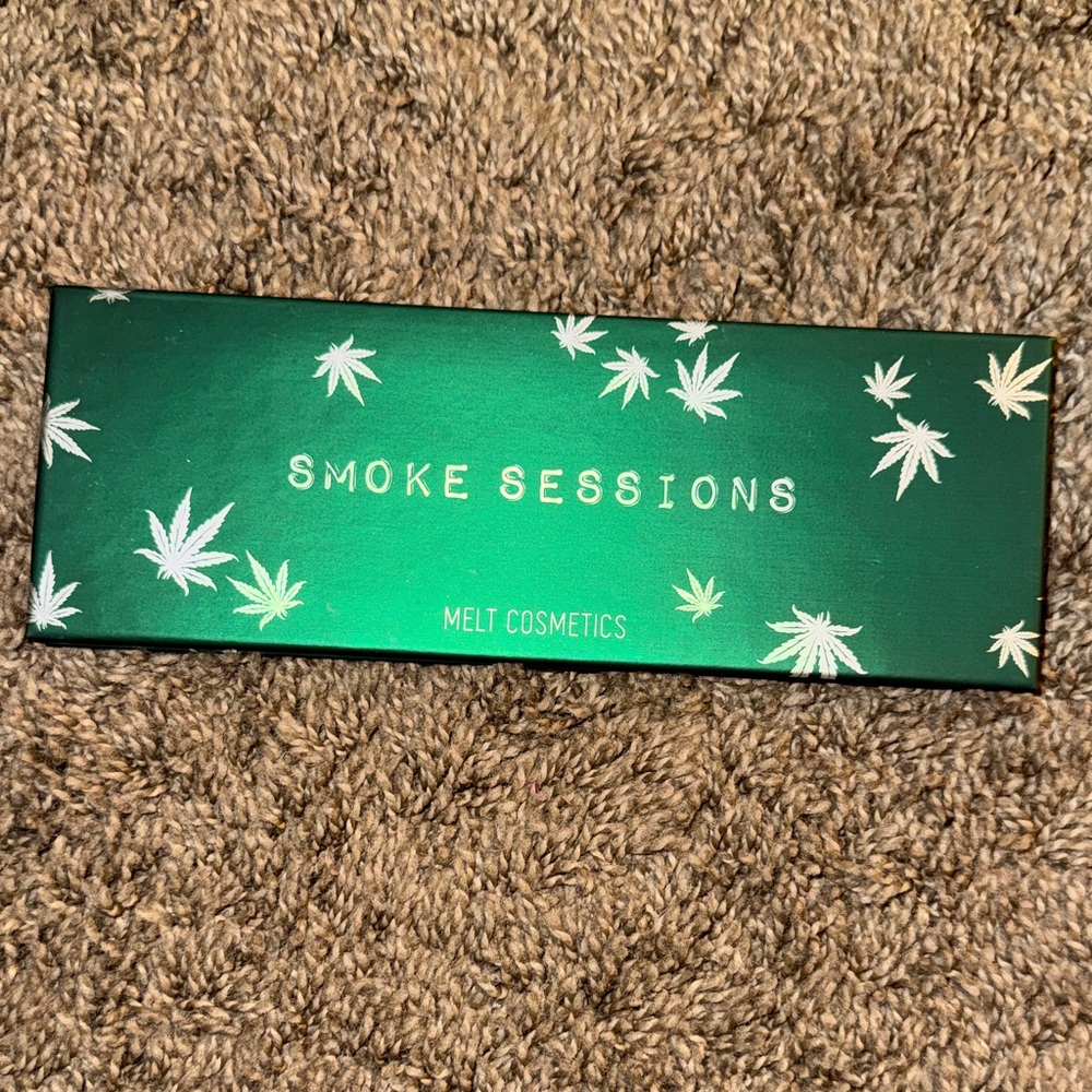 Melt Cosmetics Smoke Sessions Green Palette some colors lightly swatched